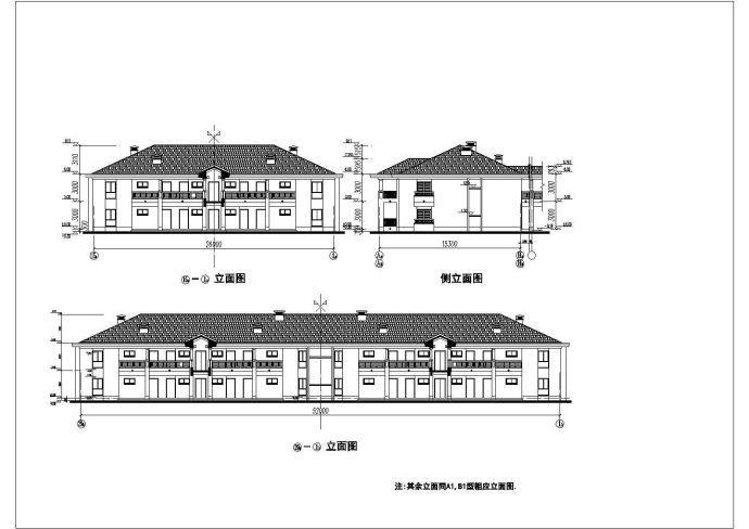 酒店式公寓建筑施工图（共5张）_图1