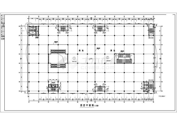 某商场建筑施工CAD详图-图一