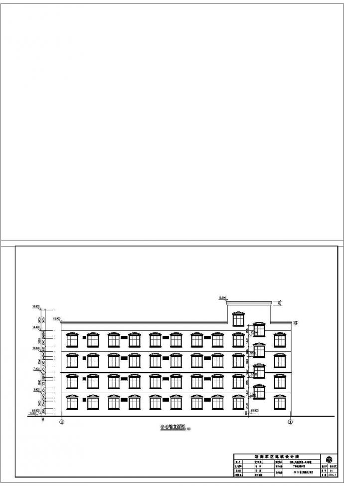 某四层住院部的建筑结构CAD施工图_图1