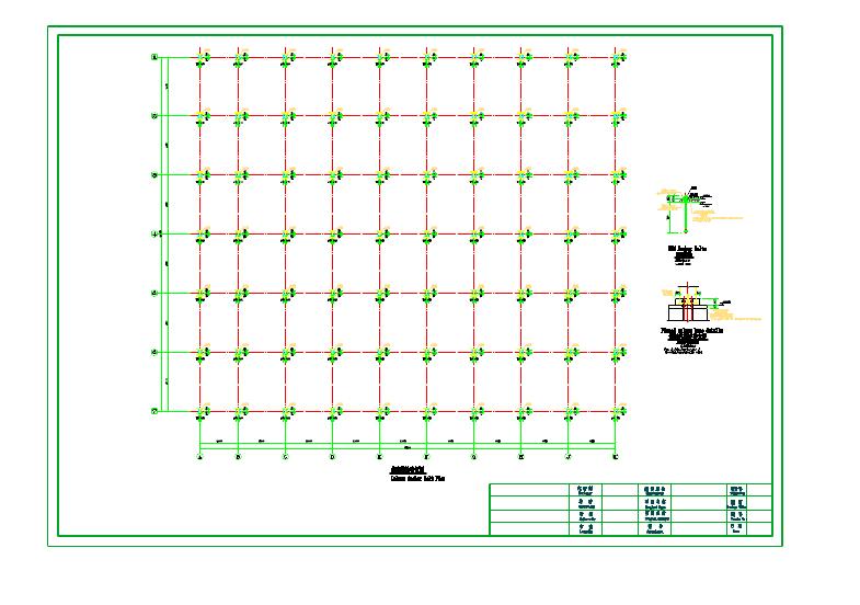 某三层钢结构厂房设计CAD平面布置图