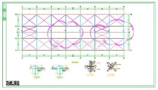 70x25单层钢结构厂房带吊车全套施工图-图二