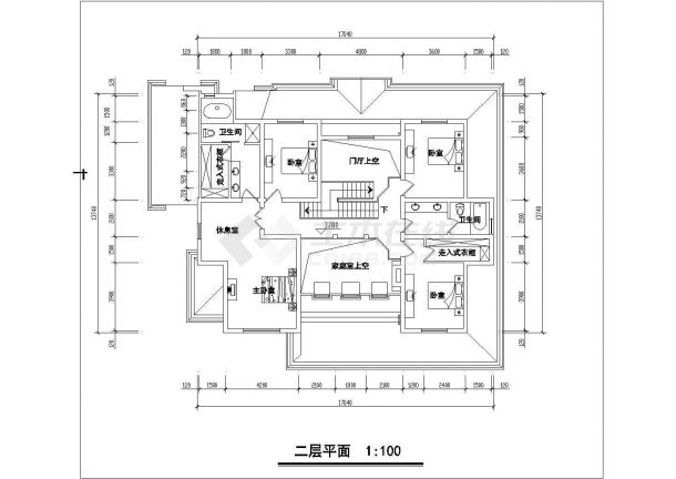 388平米特色别墅全套建筑设计图纸-图二