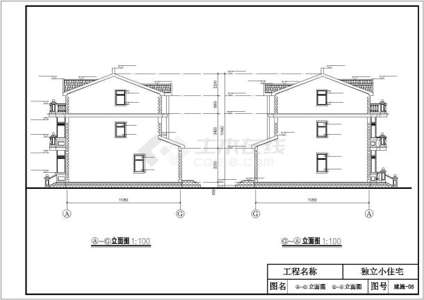 完整豪华欧式别墅建筑设计施工图-图一