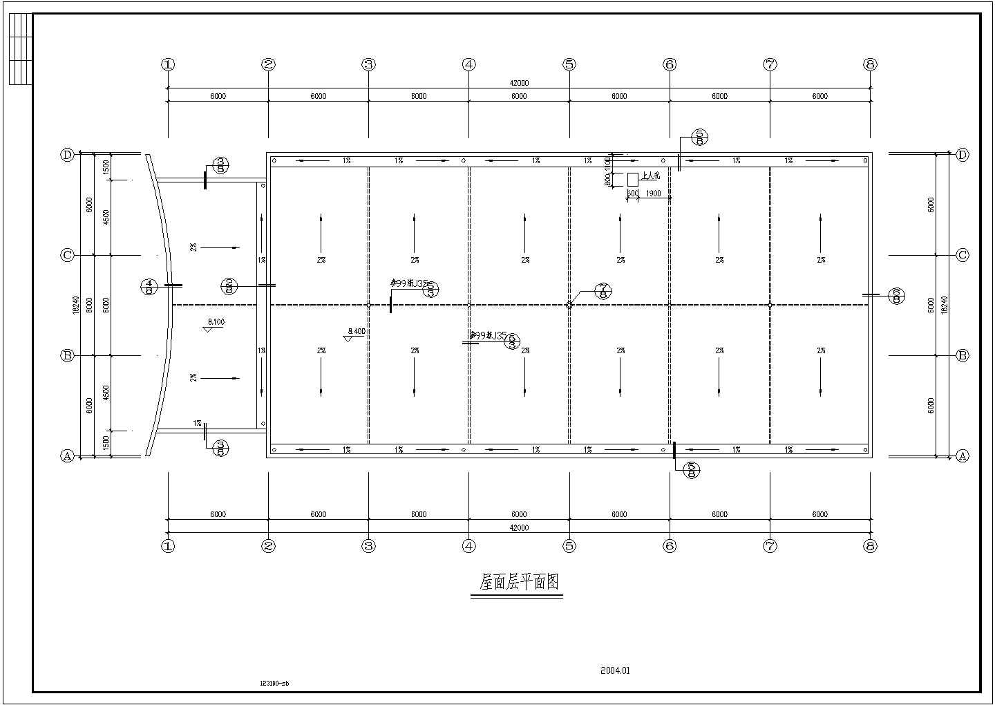 某地食堂建筑施工CAD设计图