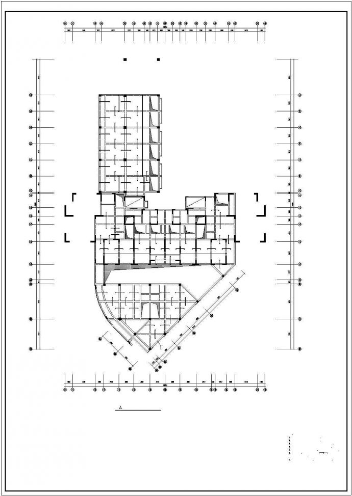 某13层框剪结构住宅楼cad施工详图_图1