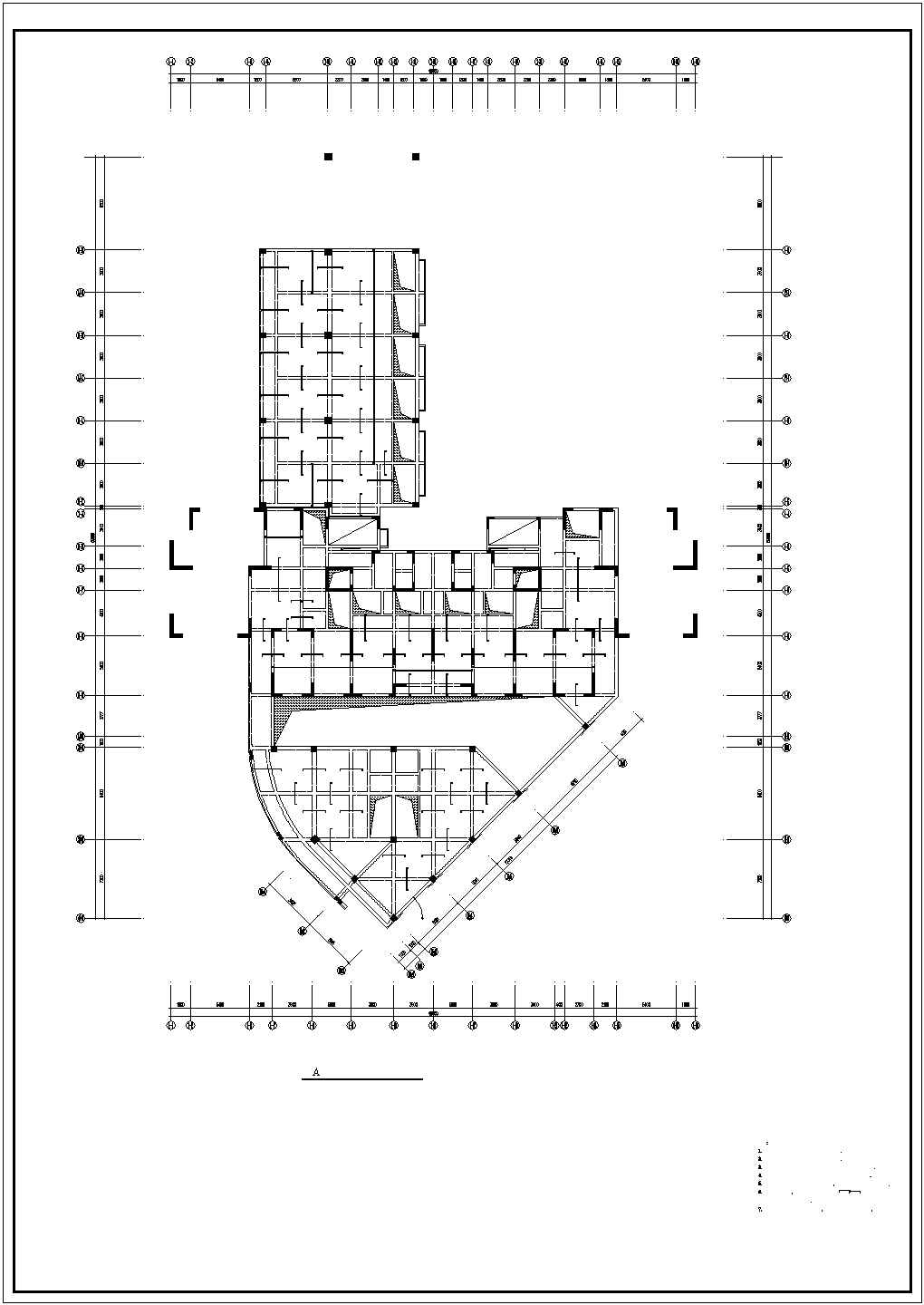 某13层框剪结构住宅楼cad施工详图