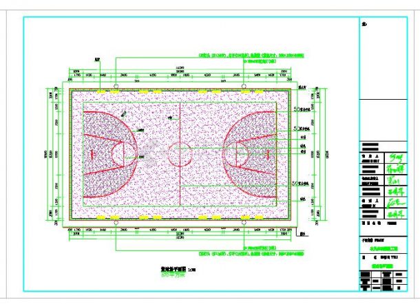 某乡镇篮球场、网球场建筑施工图-图二