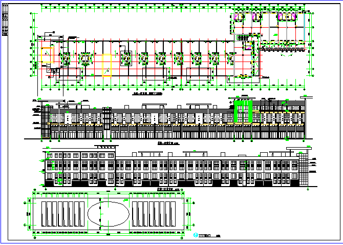 某商业步行街建筑施工设计CAD图_图1