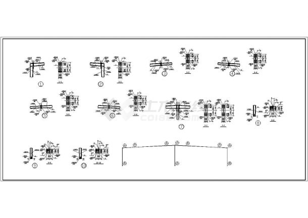 门式刚架结构图（吉林、30米跨度）-图二