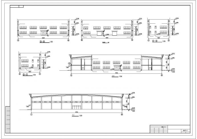 二层钢框架结构展厅结构施工图（含建施）_图1