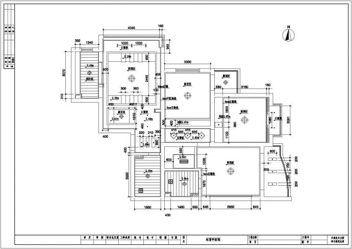 某优雅大房(三房两厅)装修设计CAD施工图纸_图1