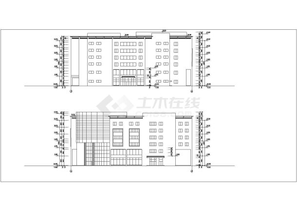 某地区六层商业大厦建筑设计CAD施工图纸-图一