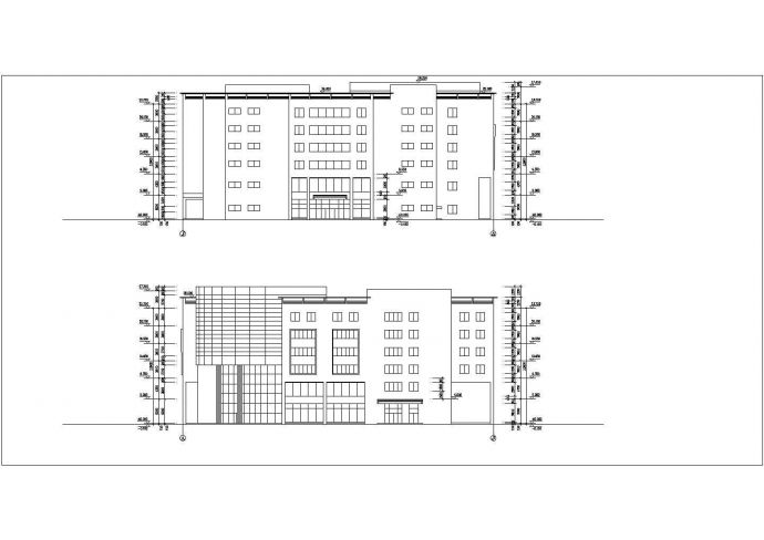 某地区六层商业大厦建筑设计CAD施工图纸_图1