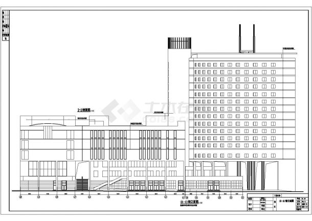 某街区大型商务综合楼建筑设计CAD施工图-图一