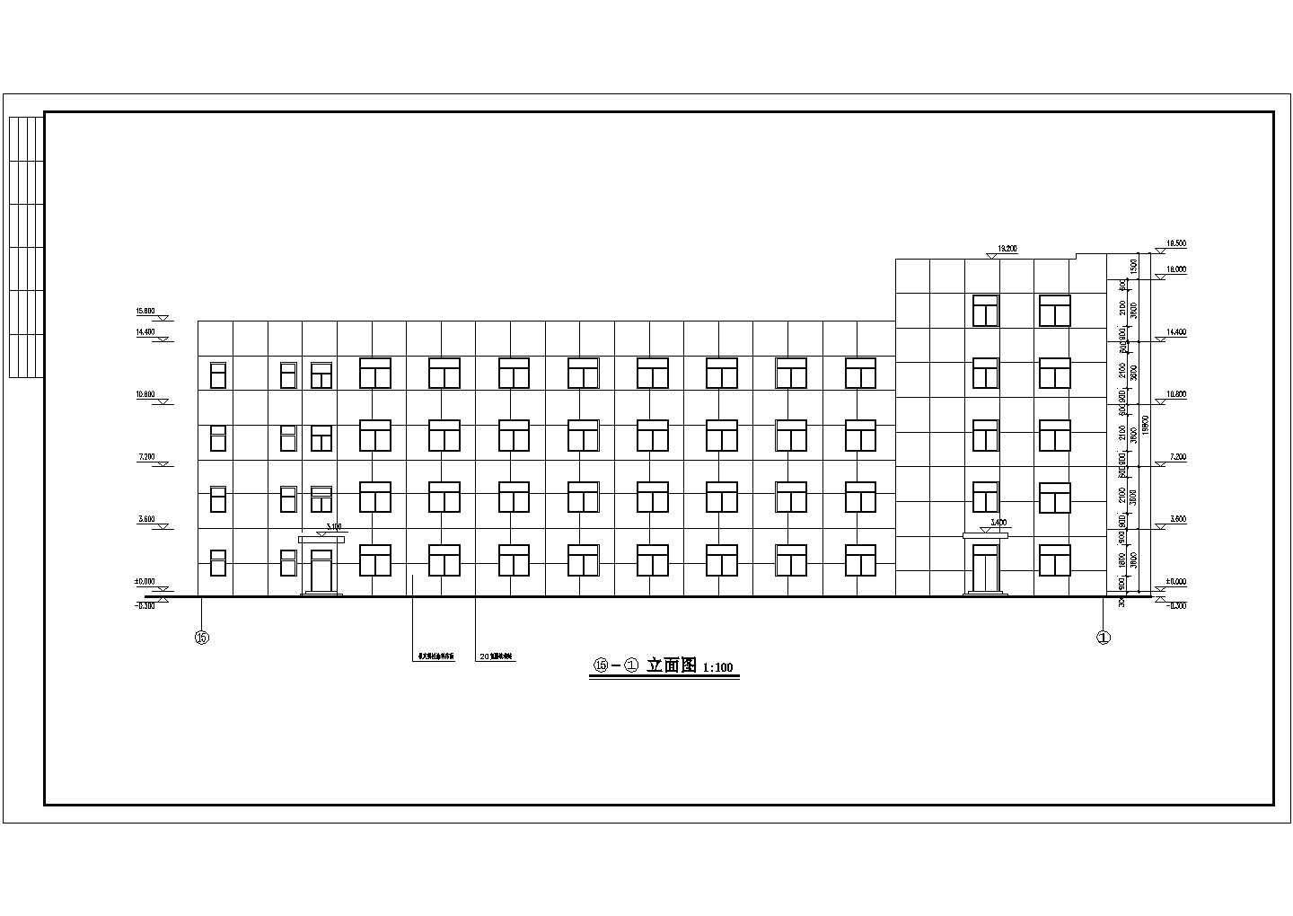 某公司厂区办公楼建筑设计CAD施工图
