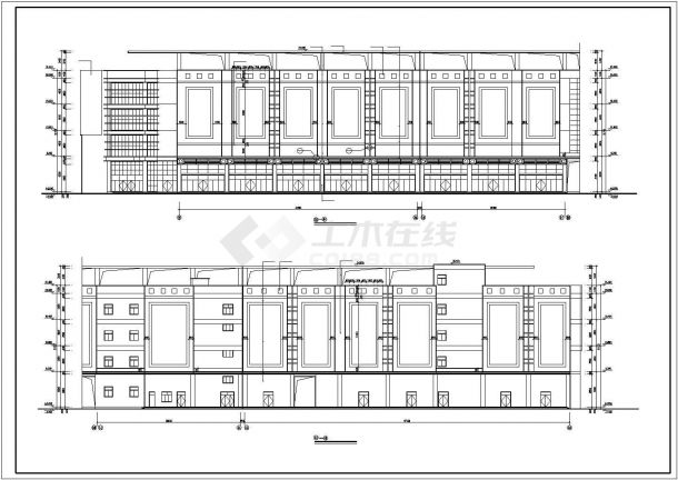某四层大型商场建筑设计CAD施工图-图二