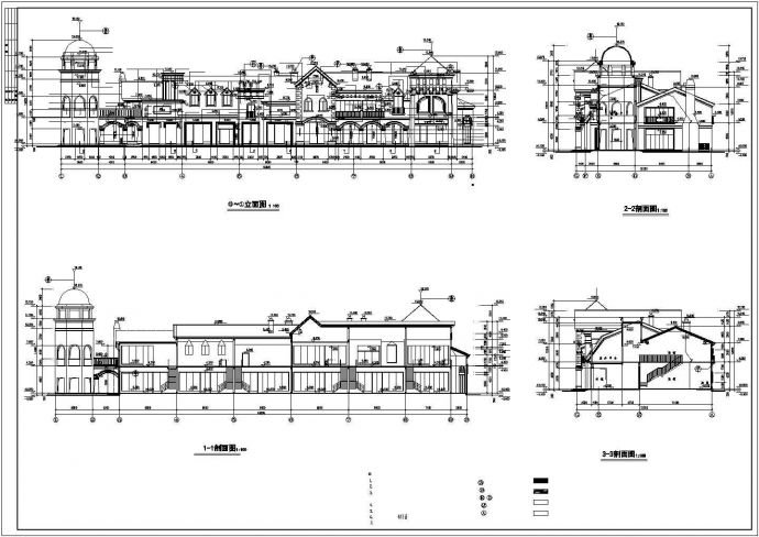 某地区欧式商铺建筑设计CAD施工图_图1