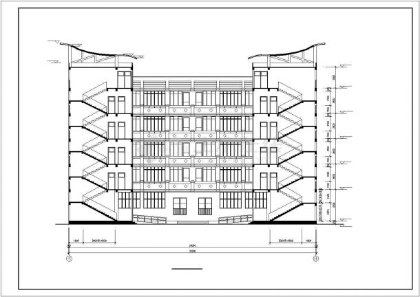 某地区大堡小学教学楼全套建筑设计CAD施工图-图一