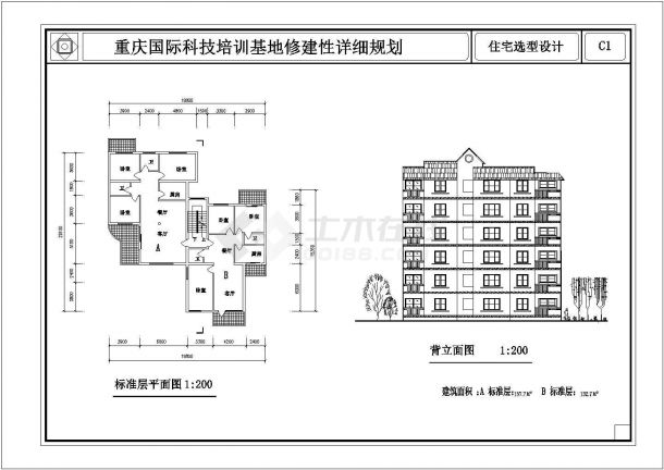 某住宅小区选型设计cad方案图-图二