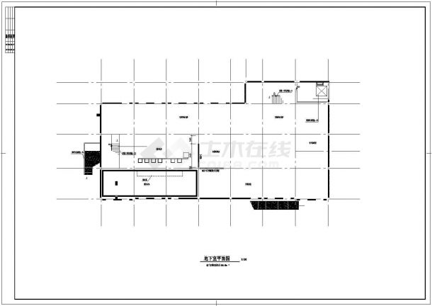 小区超市建筑结构施工设计CAD图纸-图一