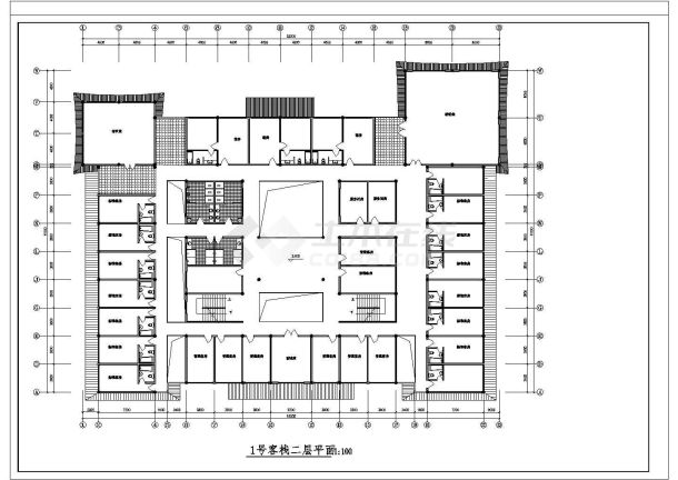 某地小型民居式客栈初步设计图CAD图纸（共5张）-图二