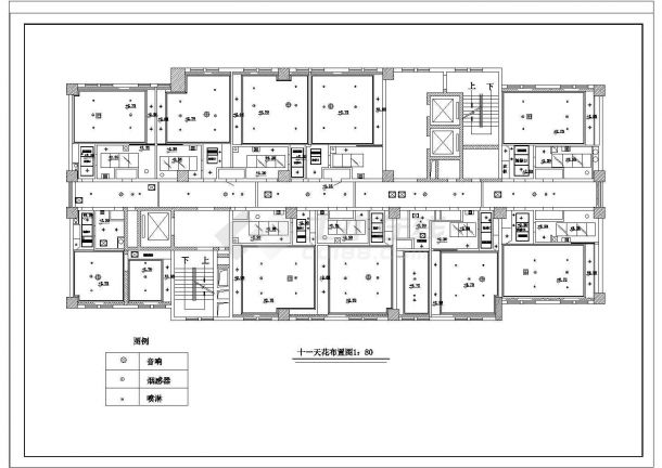 某地宾馆客房CAD设计建筑图纸-图一