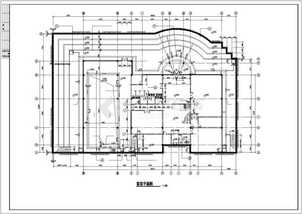 某休闲别墅建筑设计施工CAD图-图二