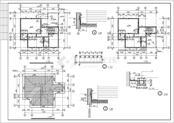 某三层法式别墅全套建筑设计图-图二