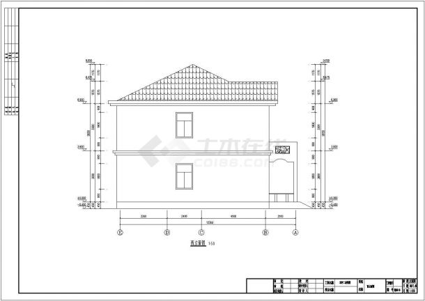 新农村钢框架别墅建筑结构施工图-图二