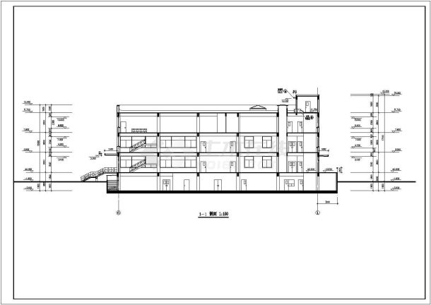 农大东区食堂建筑设计CAD施工图-图一