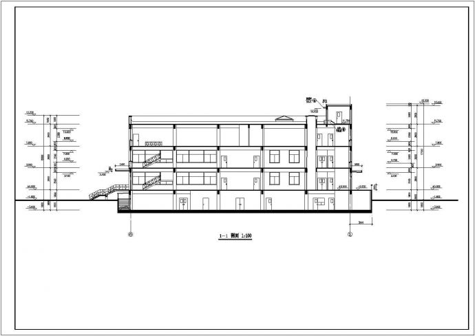 农大东区食堂建筑设计CAD施工图_图1