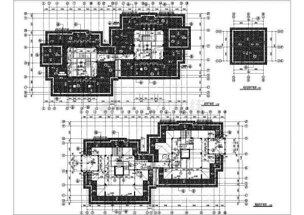[广西]高层框剪结构塔式砖瓦屋面住宅建筑CAD施工图-图一