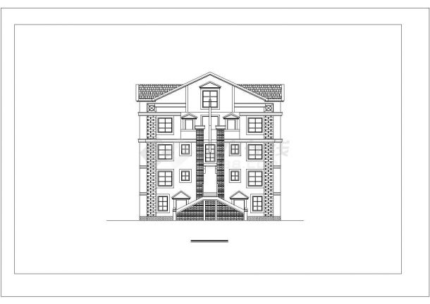 某单体D1别墅建筑设计图纸-图一