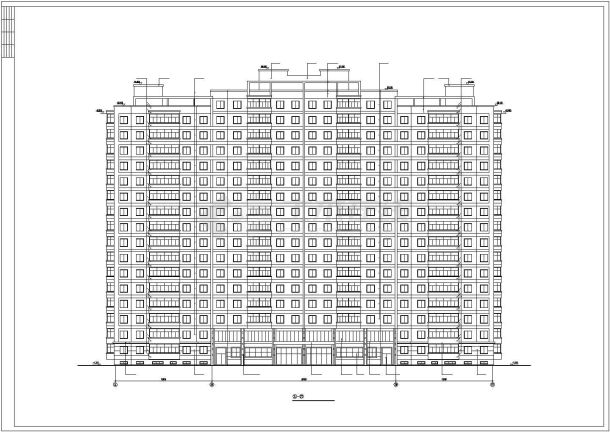 某地区一套高层住宅建筑CAD布置图-图一