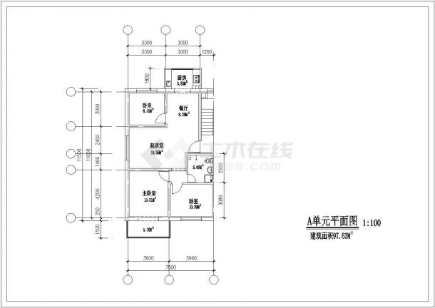 北方某多层住宅建筑方案设计-图一