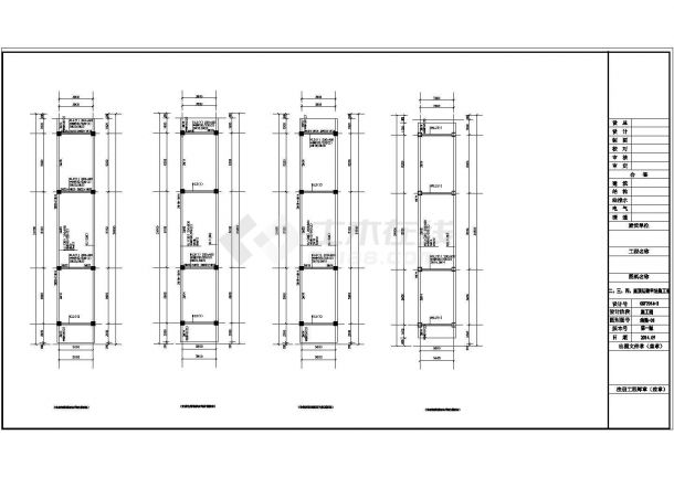 [湖南]地上四层框架结构连廊结构施工图-图二