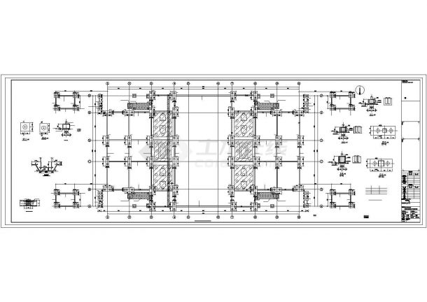 [河南]单层框架结构城际铁路站房结构施工图-图二