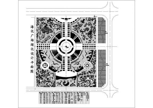 海化广场绿化设计图-图一
