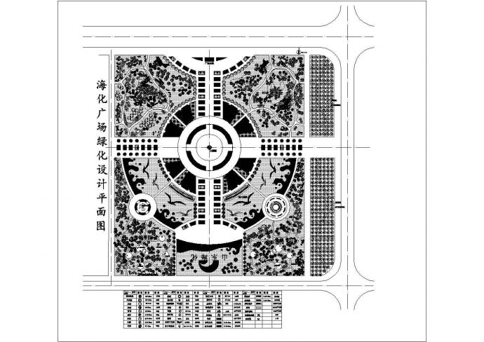 海化广场绿化设计图_图1