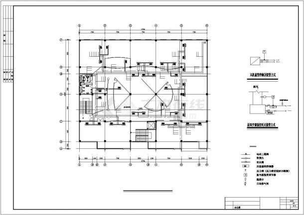 工业园区办公楼中央空调工程系统设计方案图-图二