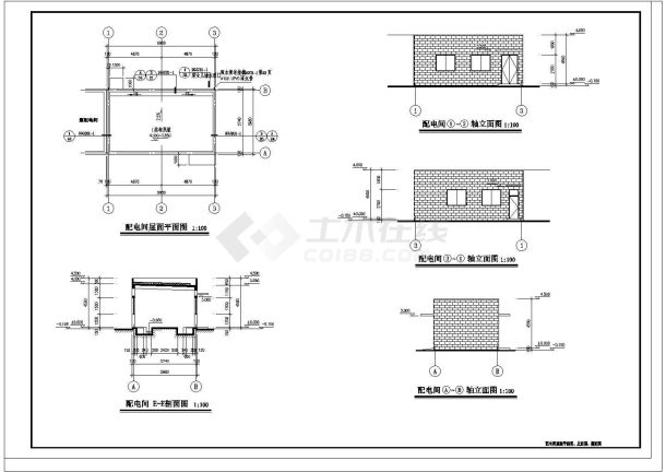 某生产车间厂房设计cad全套建筑施工图-图二