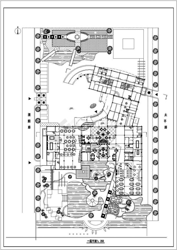 某市高层宾馆建筑设计CAD方案图-图一