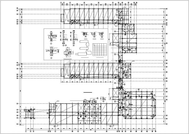 [陕西]两层砖混及部分框架结构小学教学楼结构图-图一