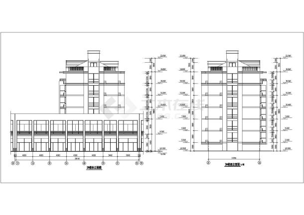 某多层底商住宅楼建筑施工图（共12张）-图一