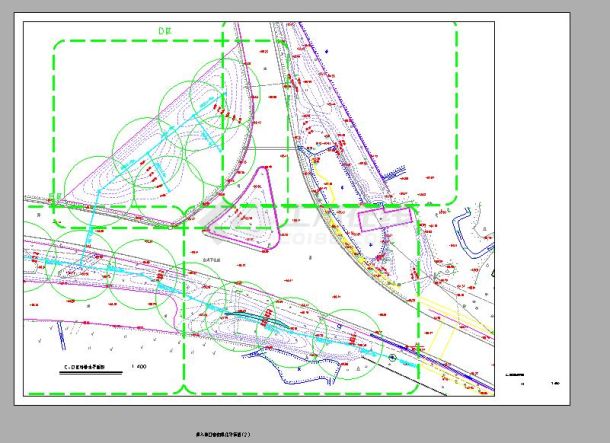 A市白汤下公路西入镇口景观"喷灌"设计-图一