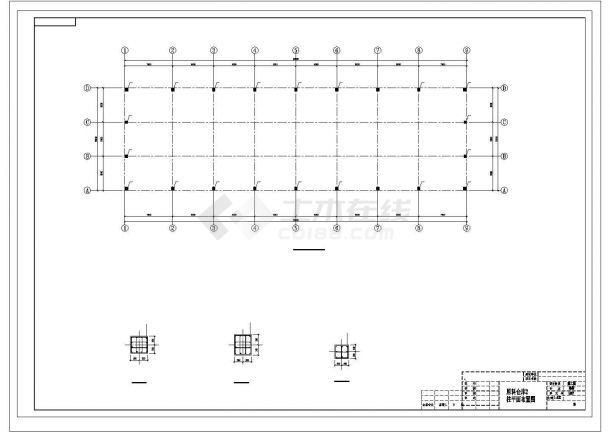 底部框架屋顶门式刚架结构原料仓库结构图-图一