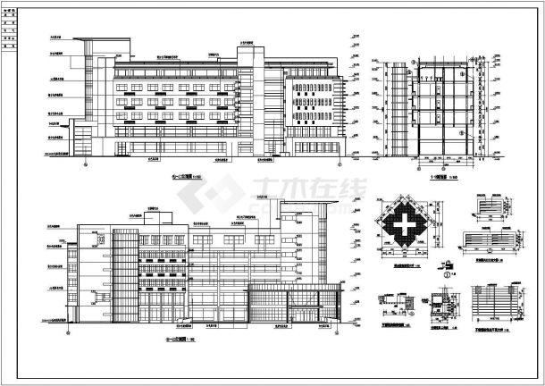 某医院六层心理综合楼的CAD建筑扩初设计图-图一