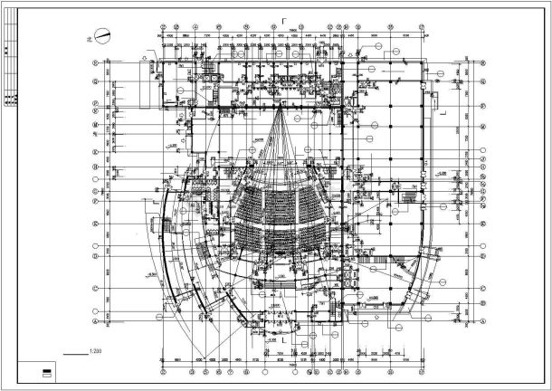 某城市影剧院建筑设计CAD施工图-图二