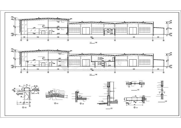 某地区2层东风本田展厅建筑设计CAD施工图-图二