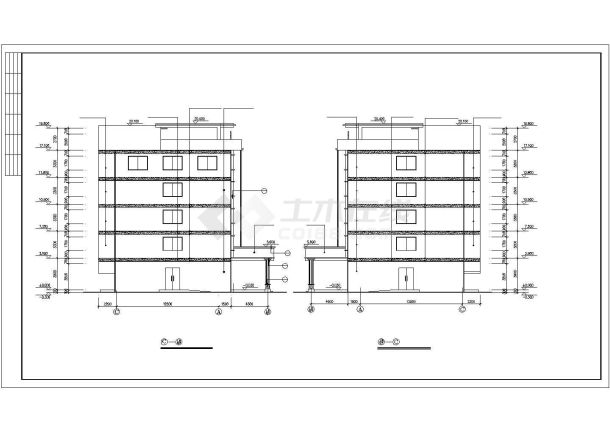 某地逸夫医院综合楼建筑设计CAD施工图-图二